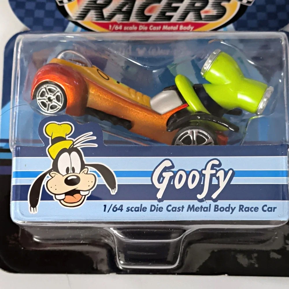 Disney Disney Racers Goofy 1:64 Diecast Metal Body Car, Orange/Green